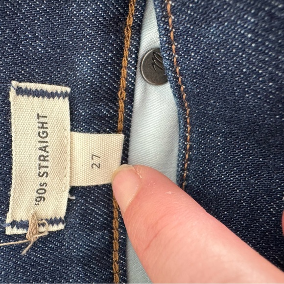 Madewell Women's Dark Blue 90’s straight jean 27 - Picture 10 of 11
